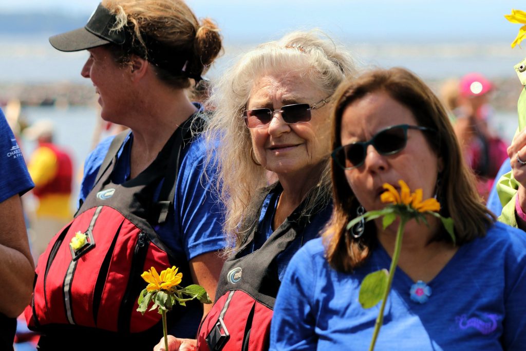 2017 Burlington VT flower ceremony - Natalie, Peggy, Luz