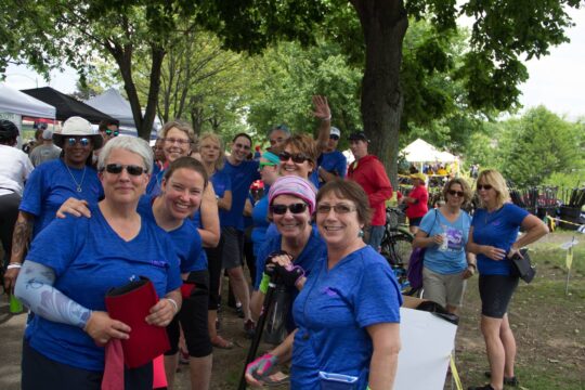 2017 BDBF Wellness Warriors Coed team getting ready to line up for a race